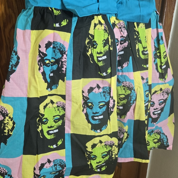 Too Fast Black and Teal Dress - Picture 5 of 6